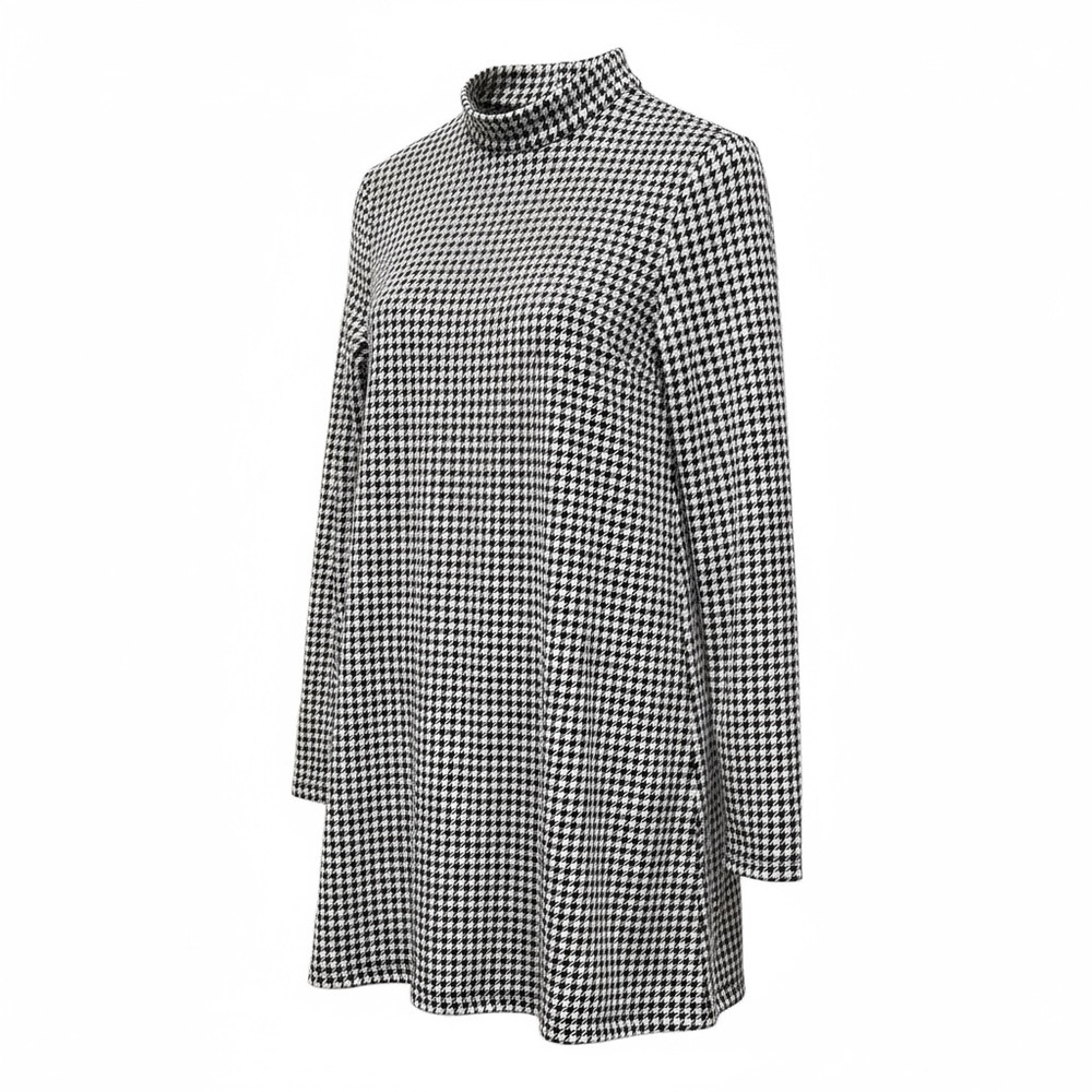 Tyler Boe houndstooth dress With Leather Detail Size XS
